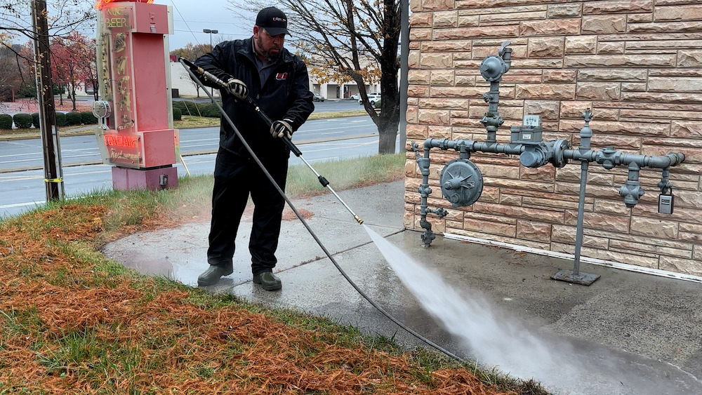 water waste in pressure washing
