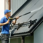 power washing roof