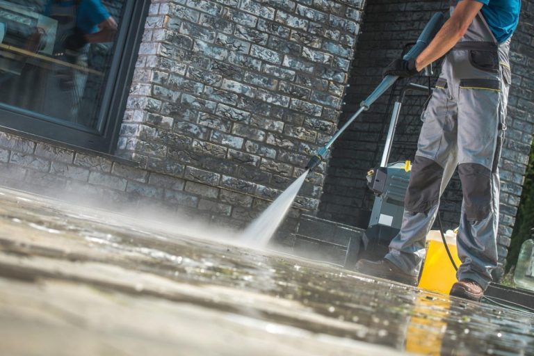 power washing concrete floor