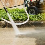 power washing curb