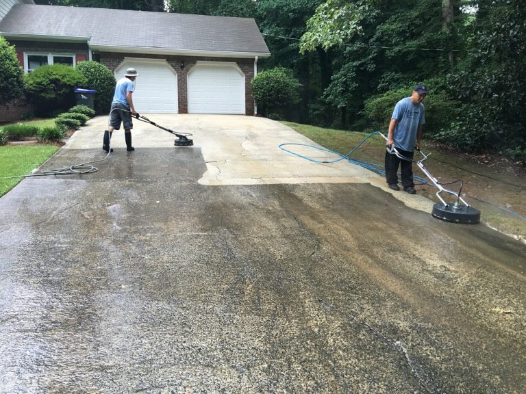 power washing pavement