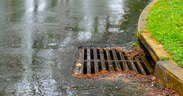 storm drains and power washing