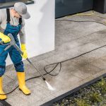 power washing tile