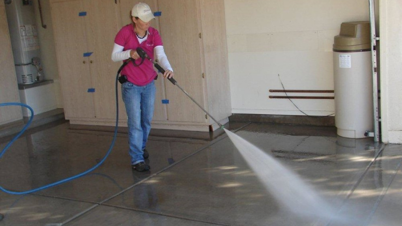 power wash garage