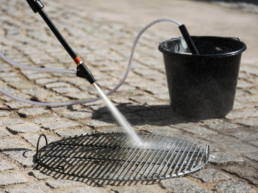 Pressure Wash Grill Area