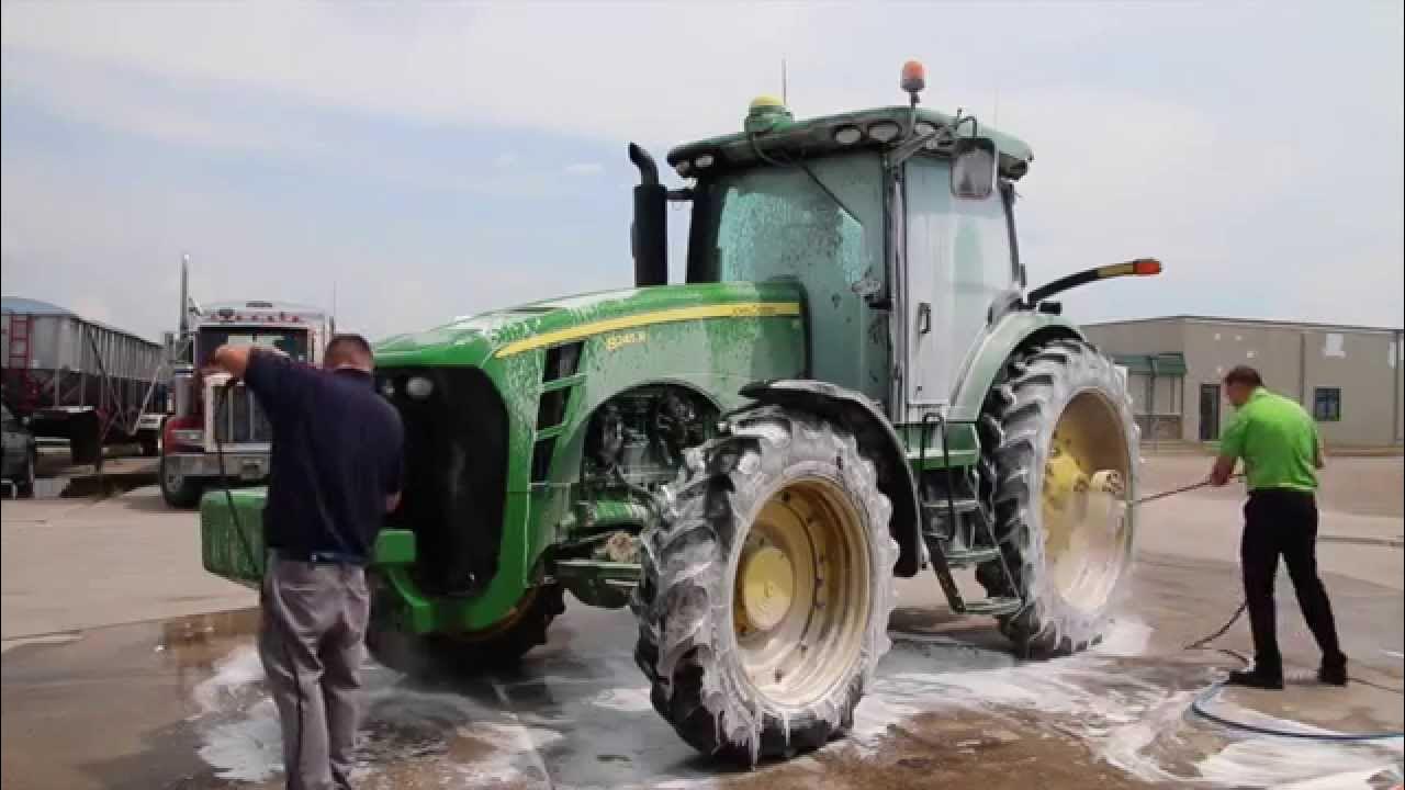 power washing farm equipment
