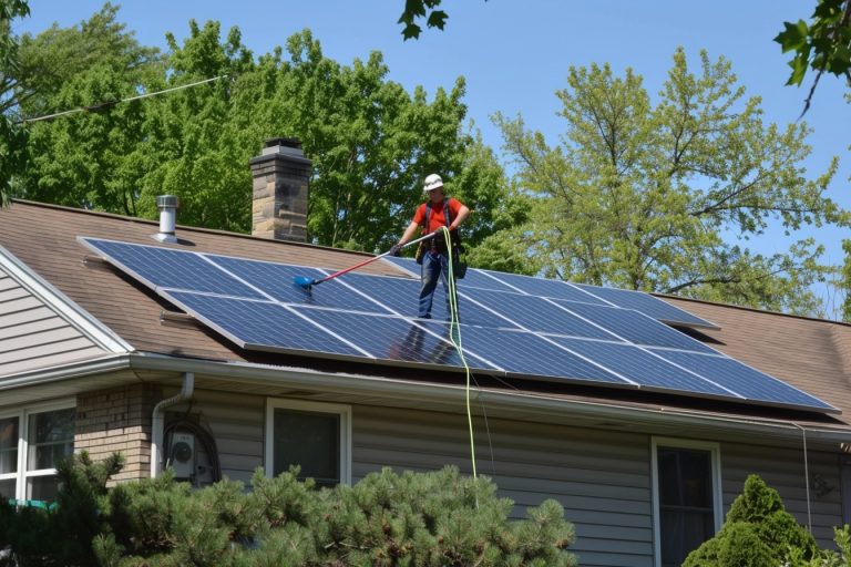 Power Washing Solar Panels